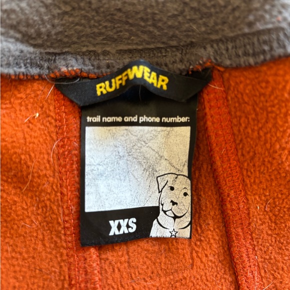 RuffWear Orange and Black Fleece Dog Pullover - Picture 5 of 7